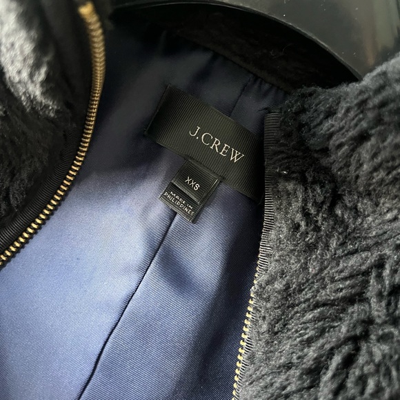 Jcrew Black Sherpa Vest Size XXS - fits like a S - Picture 3 of 3